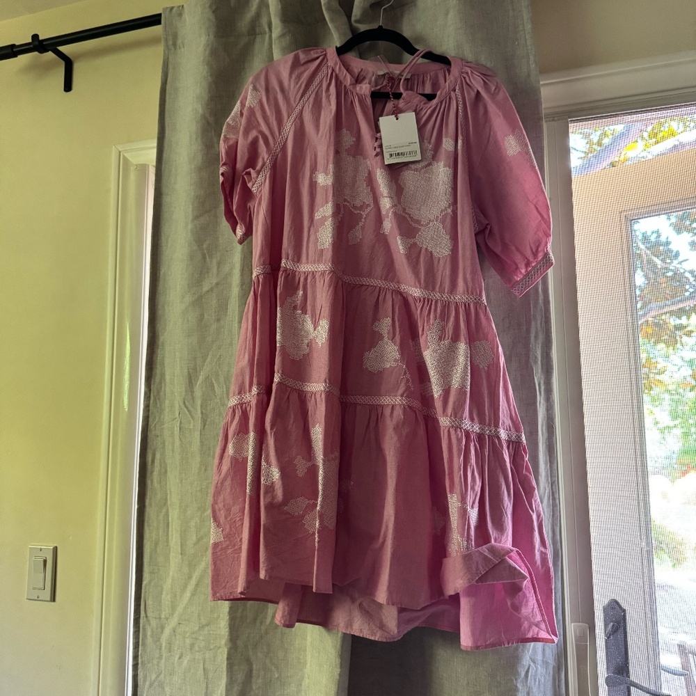 Rose and Rose Loren Dress in Pink